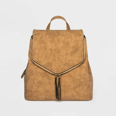 VR NYC Triple Compartment Backpack - Brown | Target