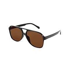 FEISEDY Vintage Retro 70s Plastic Aviator Sunglasses Women Men Classic Large Squared Frame B2751 | Amazon (US)