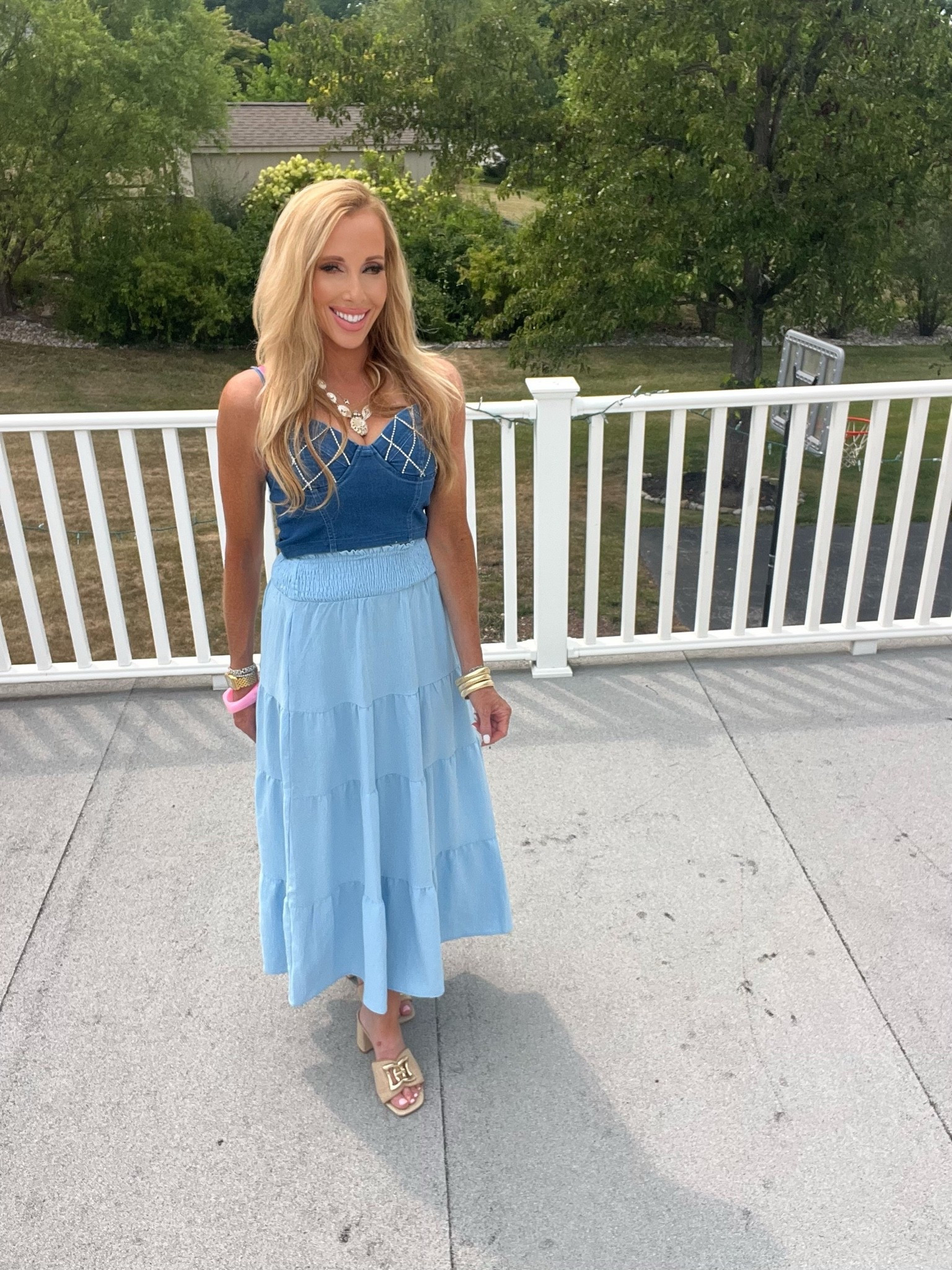 Pretty blue summer maxi skirt 🩷🩷

#LTKootd #LTKmomlife #LTKdayinmylife