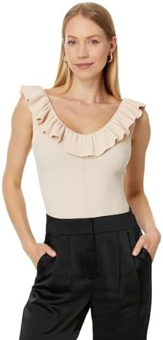 Ted Baker Women's Samaha Rib Detail V Neck Knit Top | Amazon (US)