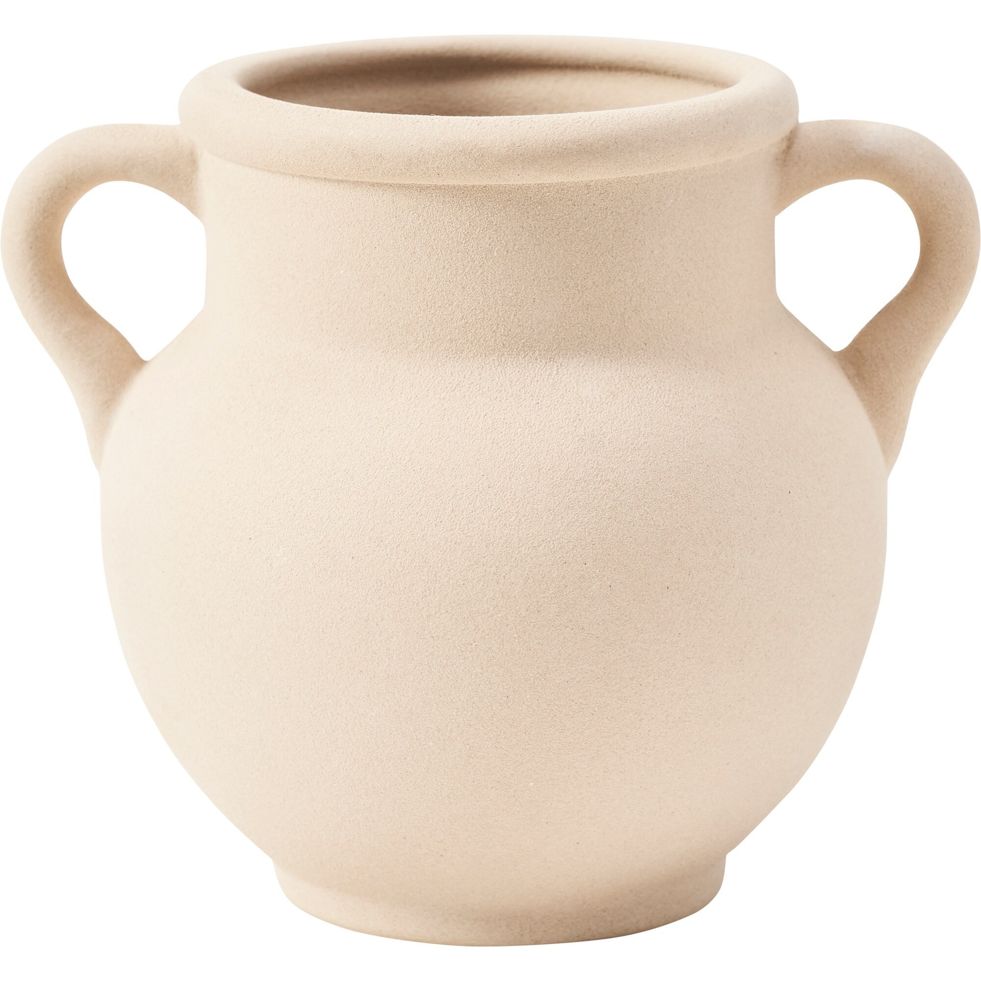 Matte Ceramic Centola Tabletop Vase - 5" - Beige | Bed Bath & Beyond