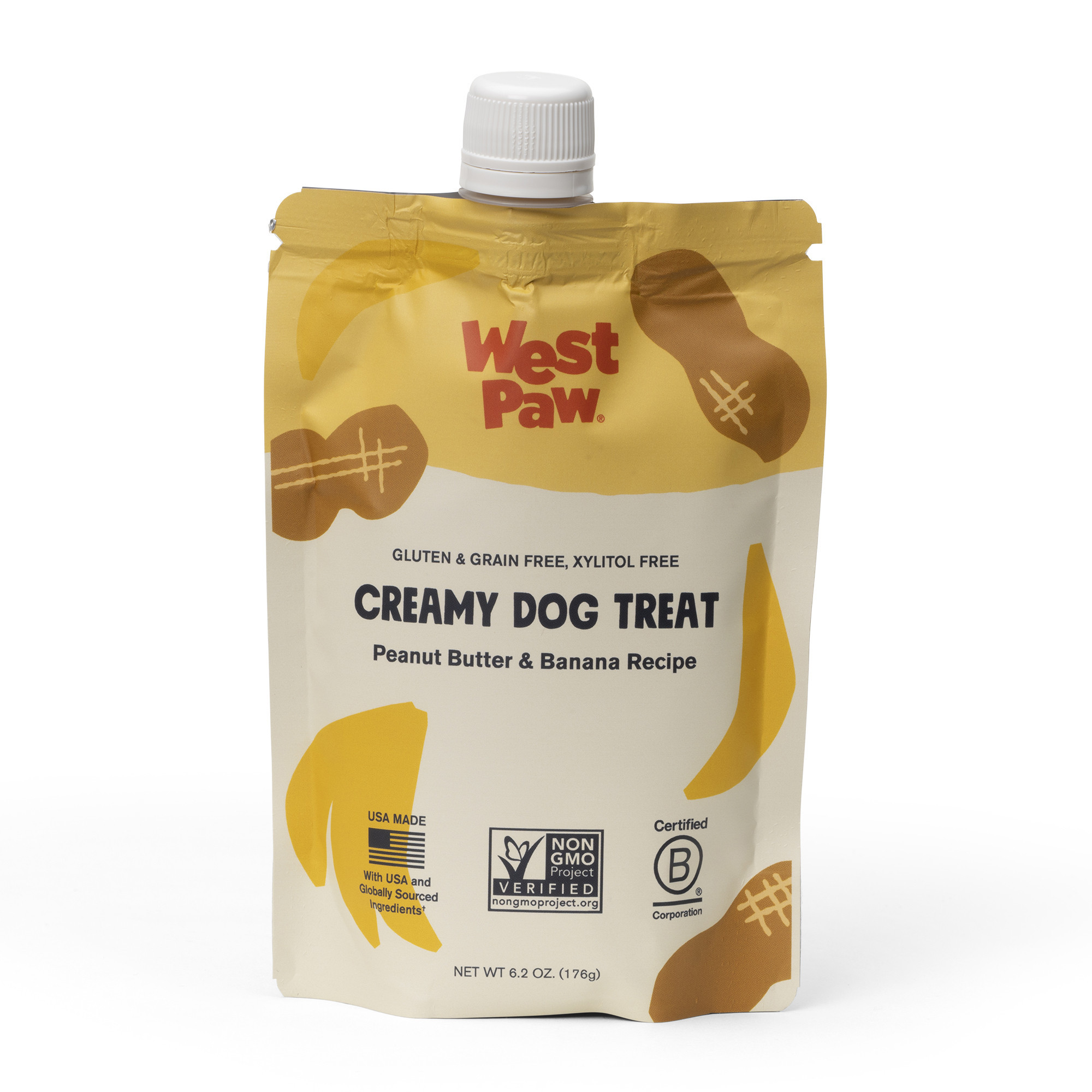 West Paw Peanut Butter Banana Creamy Dog Treat | Grove
