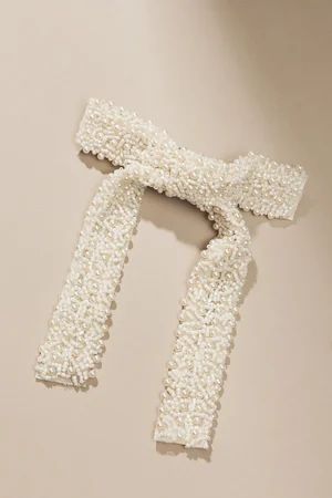 Pearl Encrusted Bow in Ivory | Altar'd State | Altar'd State