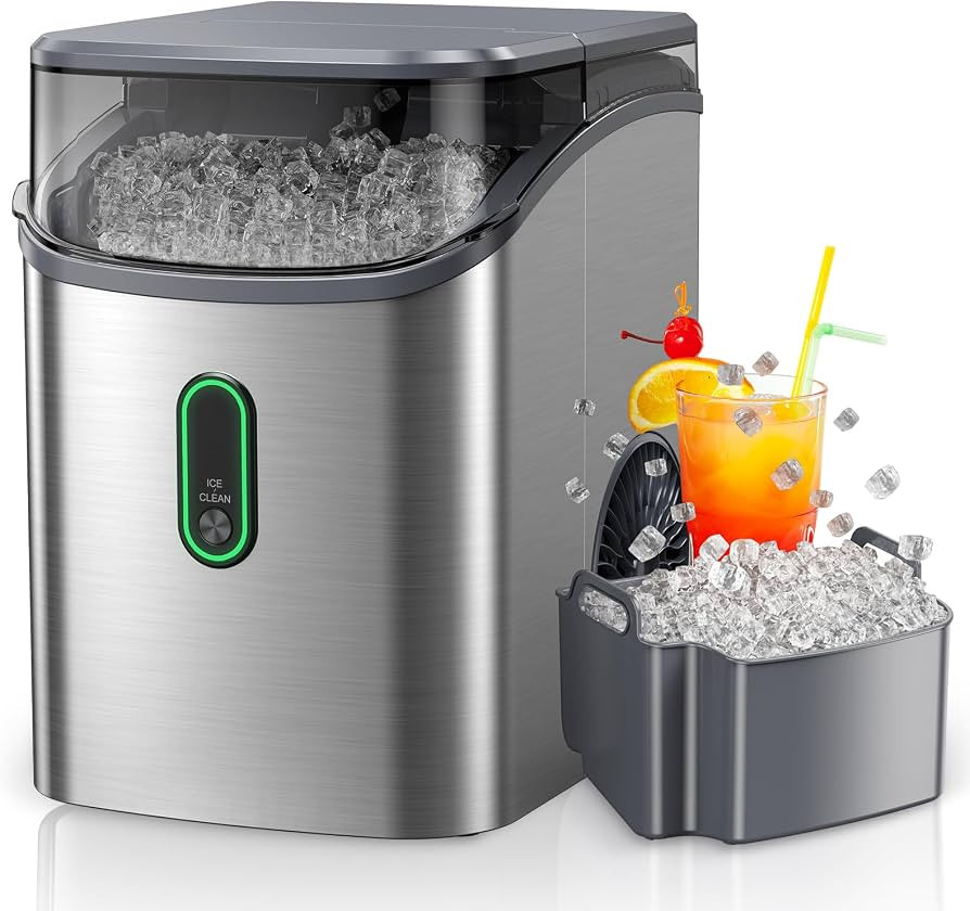 Amazon.com: Silonn Nugget Ice Maker Countertop, Pebble Ice Maker with Soft Chewable Ice, One-Clic... | Amazon (US)