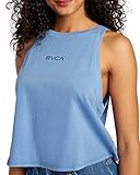 RVCA Women's Graphic Tank Top Shirt, Small Blue Yonder, Medium | Amazon (US)