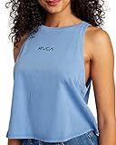RVCA Women's Graphic Tank Top Shirt, Small Blue Yonder, Medium | Amazon (US)