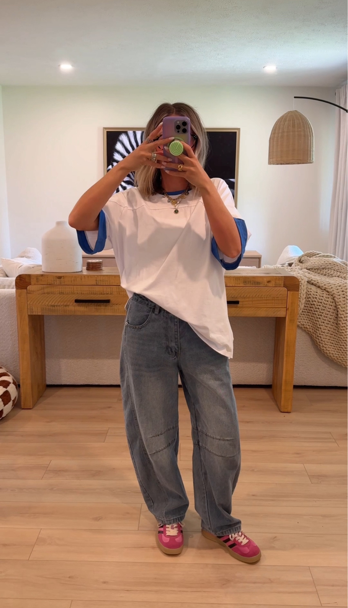 I’m wearing size large in the tee and small in the jeans! 

#LTKStyleTip #LTKFindsUnder100 #LTKFindsUnder50