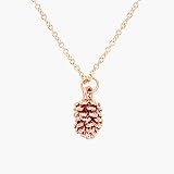 Rose Gold Dainty Pinecone Necklace Nature Pine Cone Necklace Christmas Gift for Her Bridesmaid Jewel | Amazon (US)