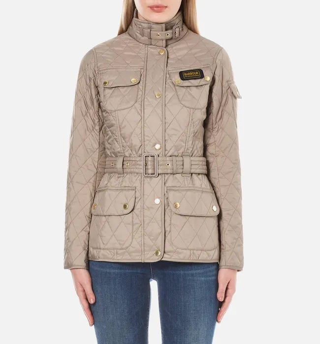 Barbour International Women's Quilt Jacket - Taupe Pearl | Coggles (Global)
