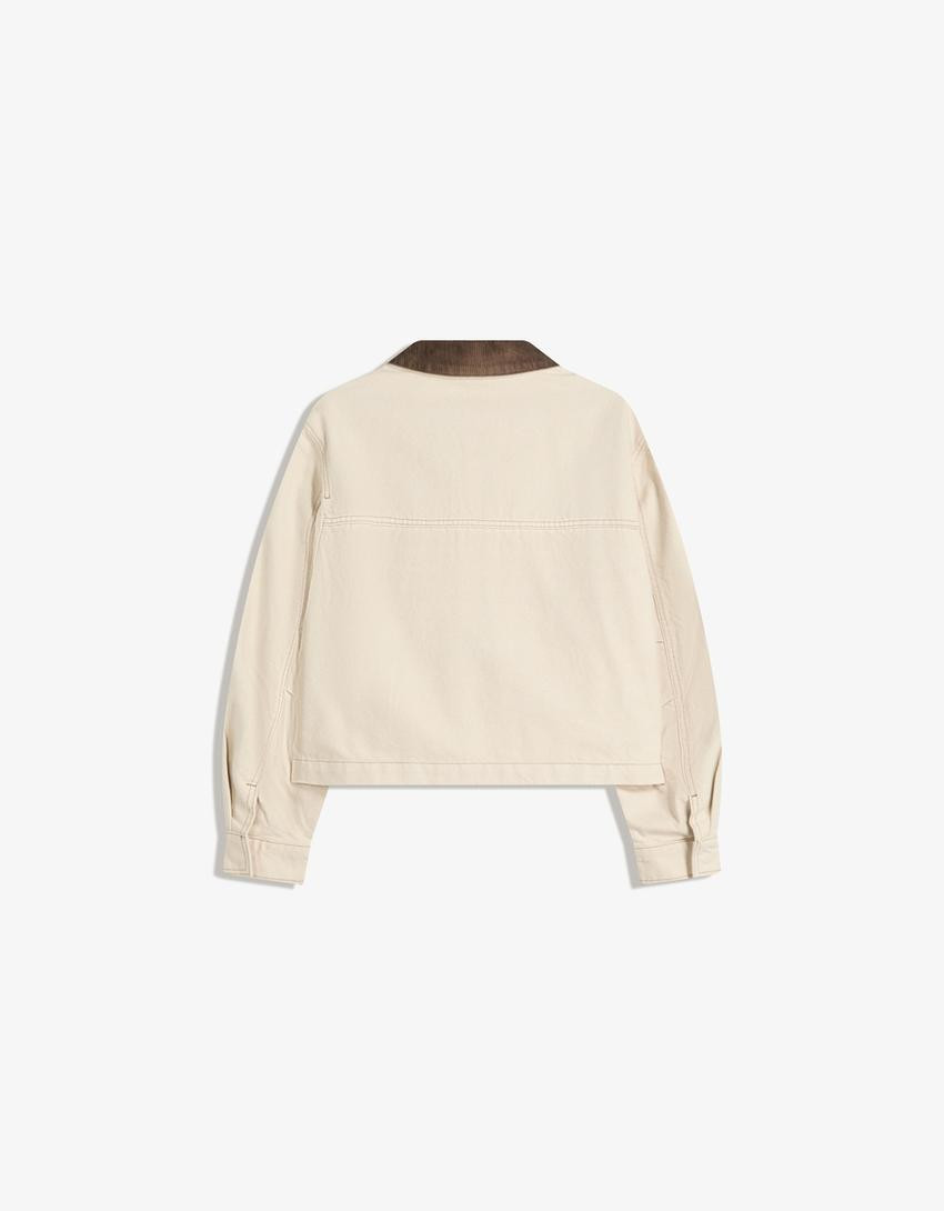 Jacke mit Cordkragen - Jacken und Trenchcoats - Damen | Bershka DE