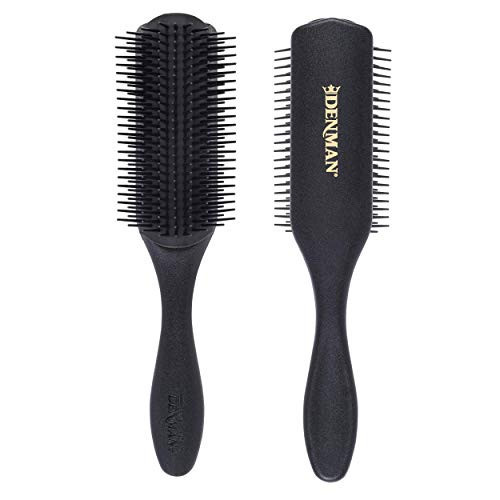 Denman Curly Hair Brush D4 (All Black) 9 Row Styling Brush for Styling, Smoothing Longer Hair and Defining Curls - For Women and Men | Amazon (US)