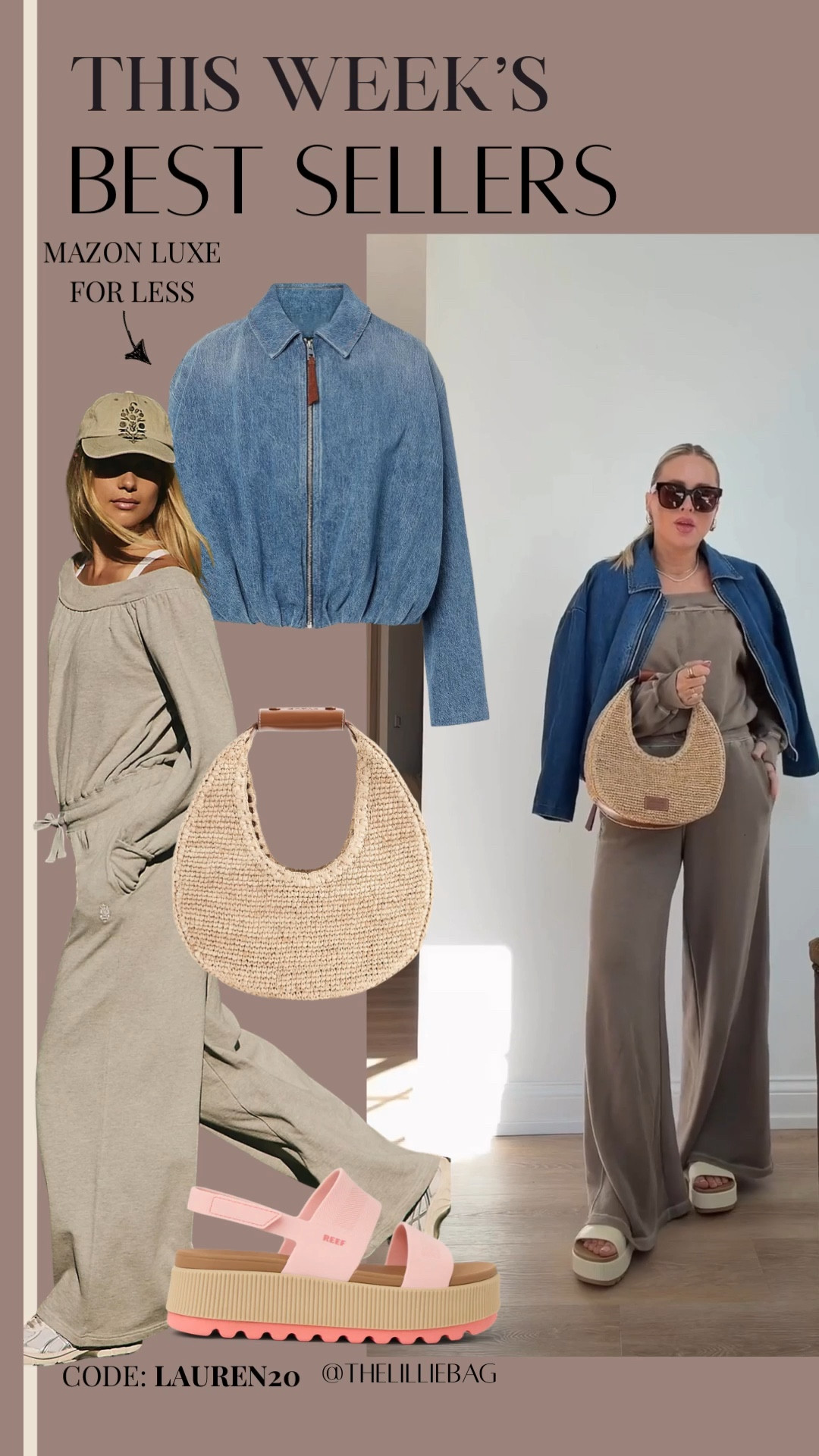 Best seller set and denim jacket. Wearing smalls and sandals are tts or go up half if in between and they’re water friendly and so comfy✨🤍! Love all the new pastel colors in my favorite style! 
Try: LAURENL20 on sandals! 


Pastel. Sandals. Jumpsuit. Spring ootd. 

#LTKootd #LTKgrwm #LTKSaleAlert