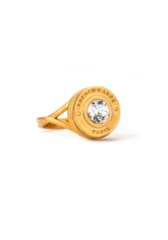 French Kande | Gold Swirl Ring with Crystal Annecy | Beau & Ro