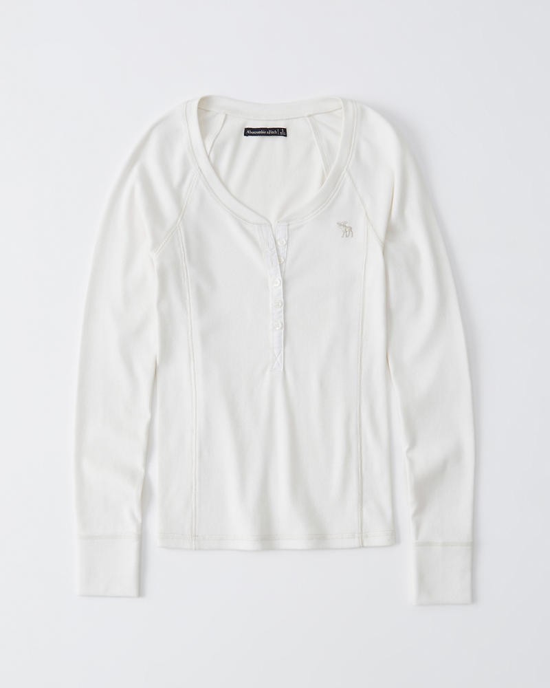 Womens Slim Henley | Womens 50-60% Off Select Styles | Abercrombie.com | Abercrombie & Fitch US & UK