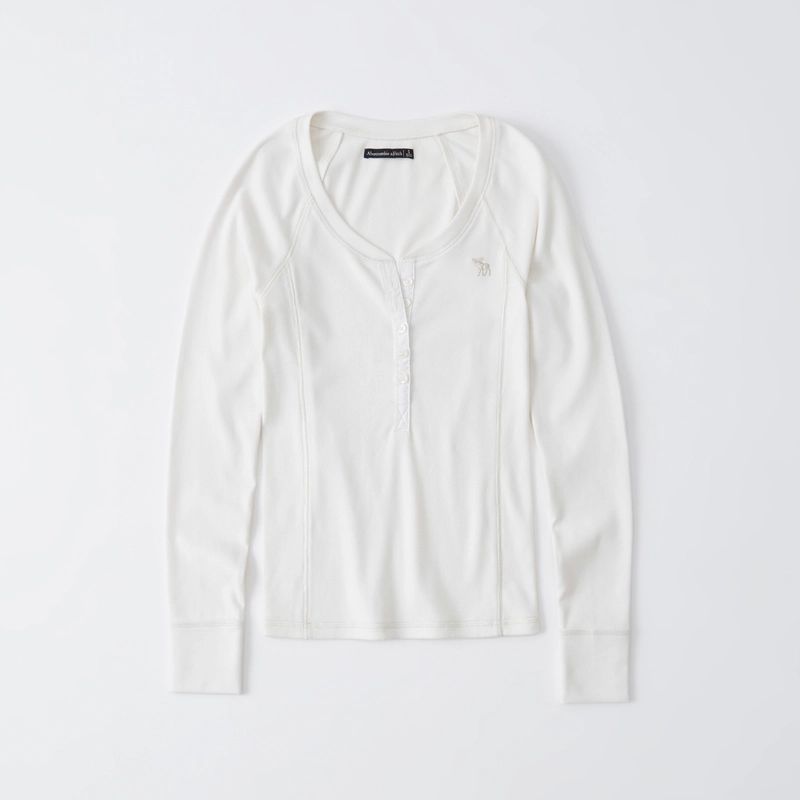 Womens Slim Henley | Womens 50-60% Off Select Styles | Abercrombie.com | Abercrombie & Fitch US & UK