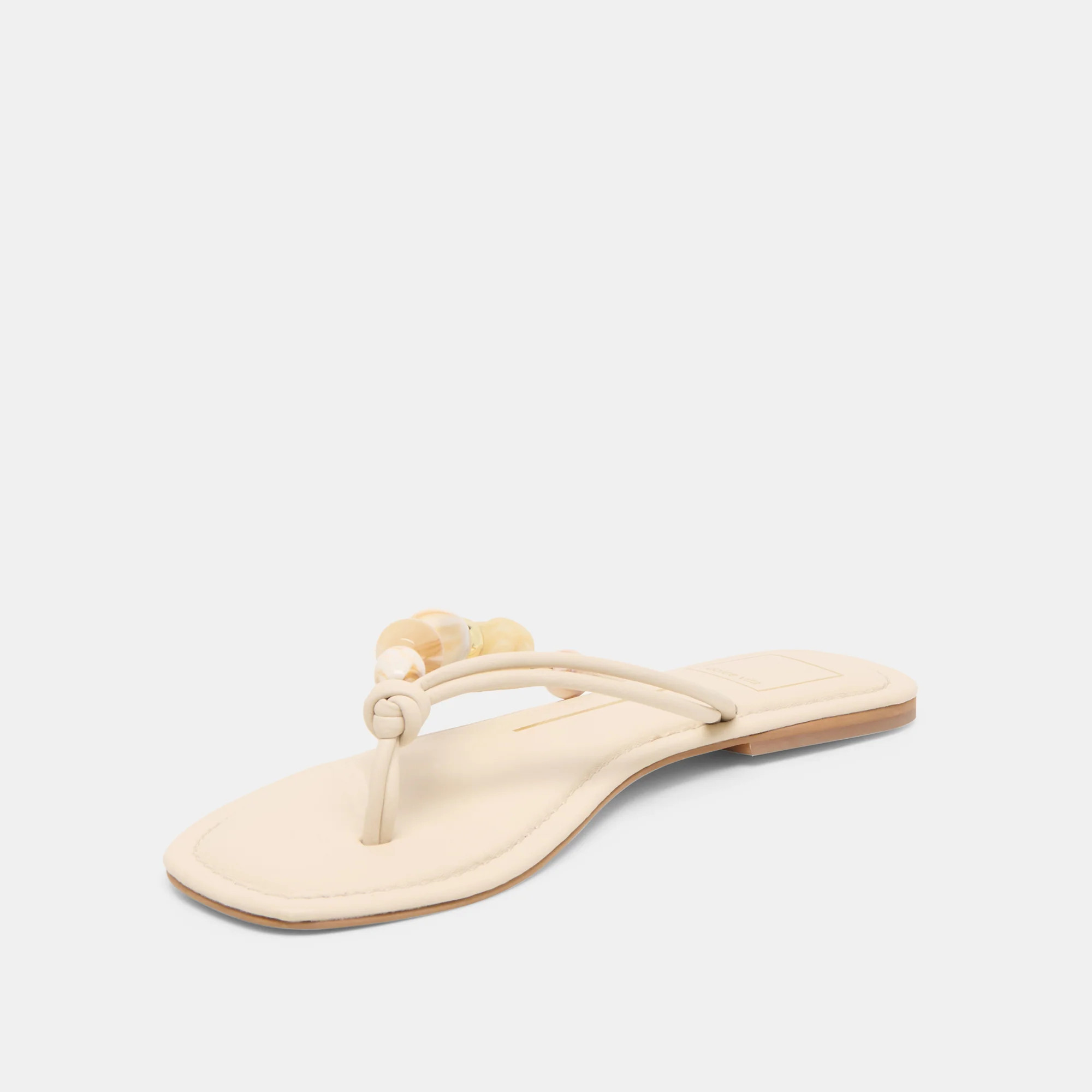 Cely Sandals Ivory Leather | DolceVita.com