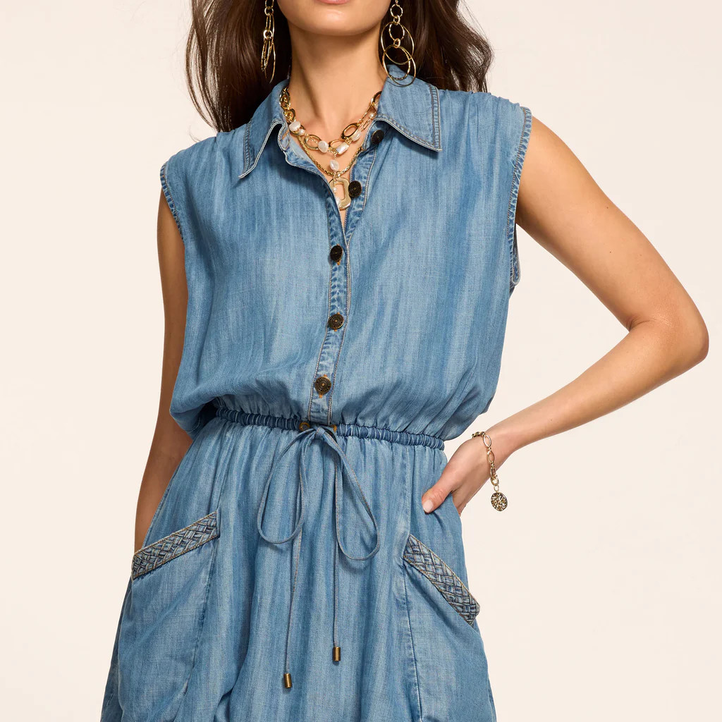 Mireya Chambray Mini Dress | Ramy Brook