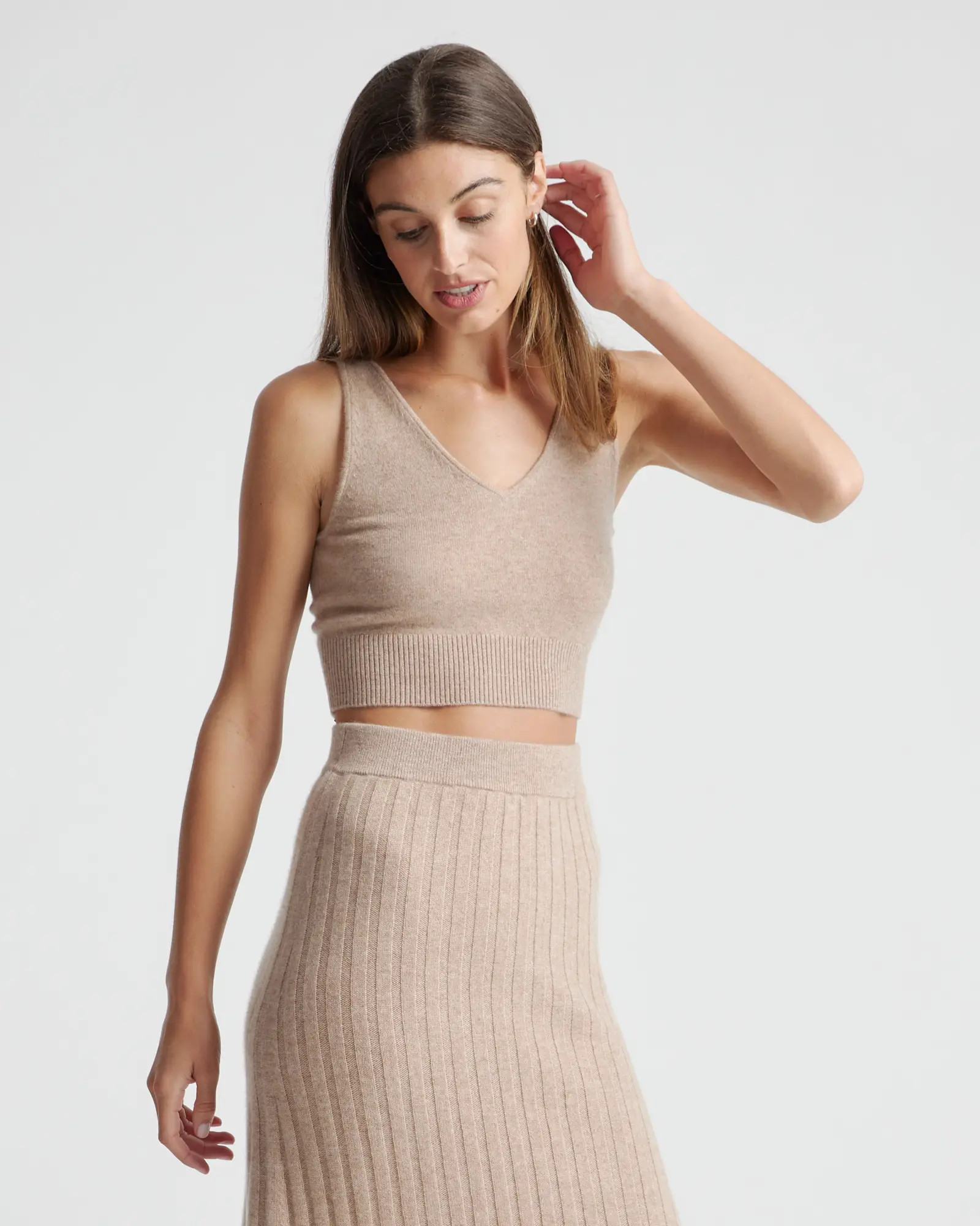 Mongolian Cashmere Cropped Tank | Quince