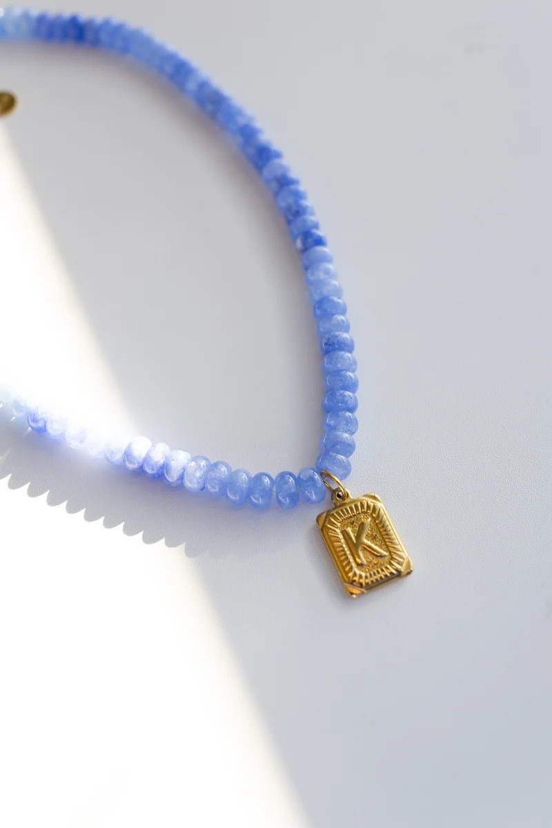 Waterproof Initial Gold Bar Everyday Necklace - Beljoy Jewelry | BÉLJOY
