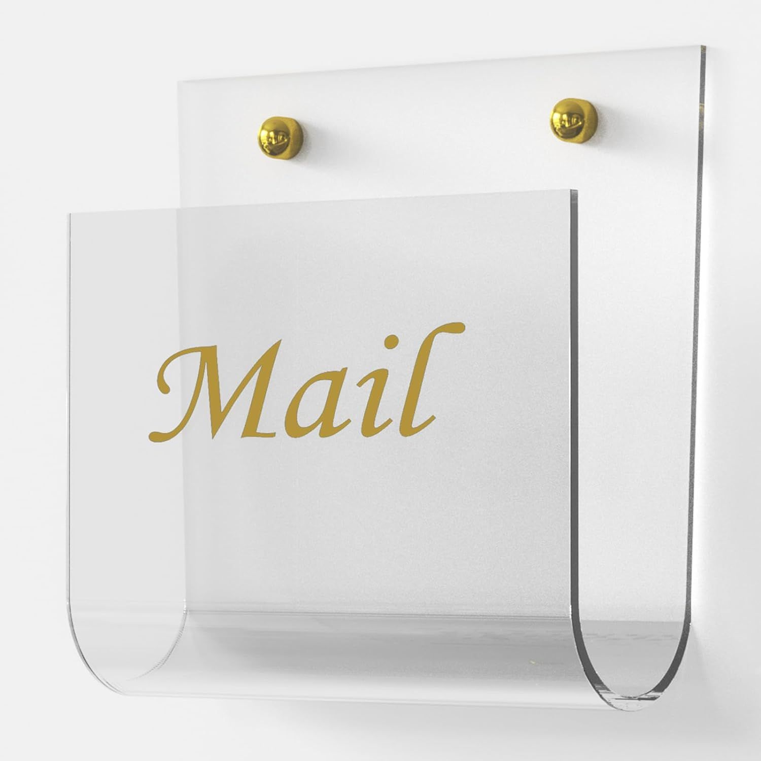 Cociat Acrylic Mail Holder for Wall Clear Hanging 6.6x2.2 Inch Mail Organizer Wall Mounted File H... | Amazon (US)
