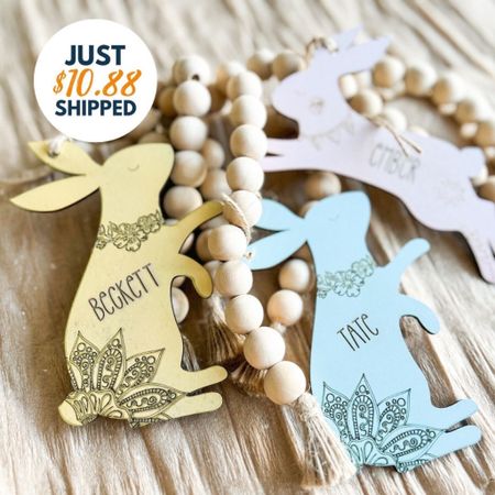 We can’t get over how cute these personalized Easter basket tags are! 😍🐰😍 And they’re JUST $10.88 SHIPPED 😱🤩 Plus, they’re made of wood so they can be reused every year and they come in 7 gorgeous pastel colors of natural wood. So perfect and cute!!! Grab these before the sale ends!

#LTKbaby #LTKkids #LTKSeasonal