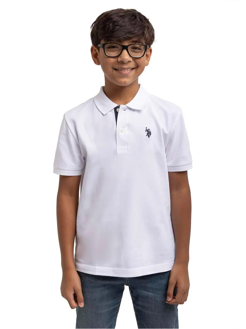 U.S. Polo Assn. Boys Short Sleeve Pique Polo Shirt, Sizes 4-18 | Walmart (US)