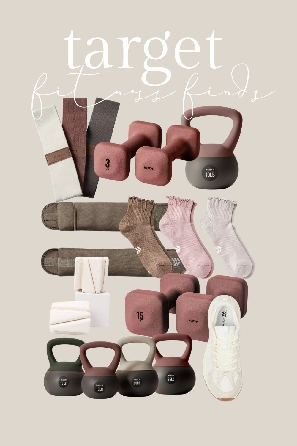 New workout and fitness finds at Target. Home gym.  Workout outfits. Dumbbells. Weighted vest. Ankle weights. Kettlebells. 

#LTKmorningroutine #LTKFindsUnder50 #LTKfitnessgoals