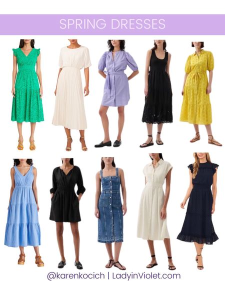 Spring dresses / wedding guest dress / work dress / denim dress / white dress / yellow dress / black dress / midi dress / mini dress

#LTKfindsunder100 #LTKSeasonal #LTKworkwear