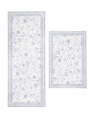 2pk Washable Solaine Abbeville Floral Print Rugs | Home | Marshalls | Marshalls