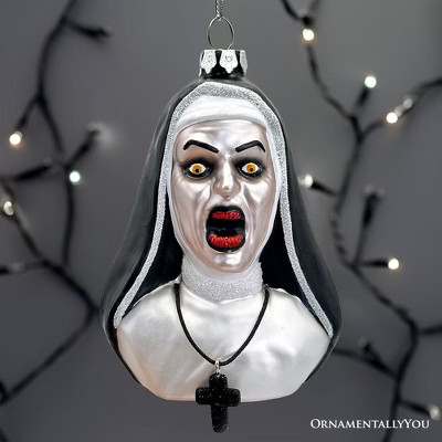 Spooky Decor Creepy Nun Themed Glass Ornament, Halloween Gothic Tree Decoration| OrnamentallyYou | Target