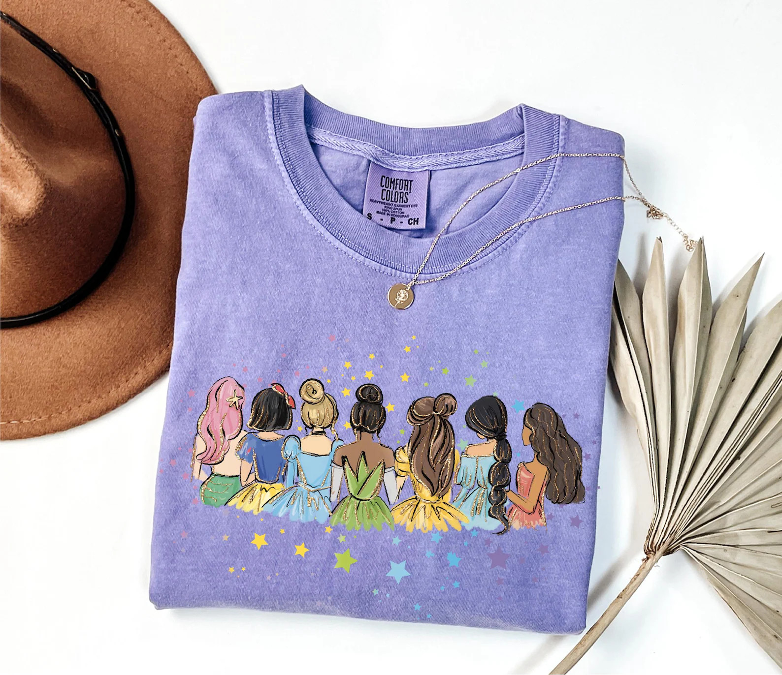 Comfort Colors® Disney Princesses Shirt, Magic Kingdom T-Shirt, Disneyland Girls Trip Tee, Water... | Etsy (US)