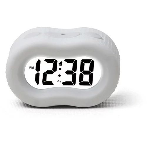 Timelink Rubber Smartlight Fashion Alarm Clock - White | Walmart (US)