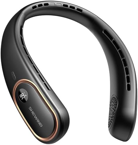 Portable Neck Fan - Bladeless Displayed Personal Fans 4000mAh 10W Fast Rechargeable - Wearable 3 ... | Amazon (US)