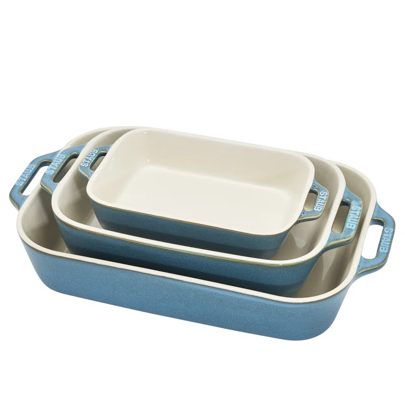 Staub Ceramics 3-Piece Rectangular Baking Dish Set & Reviews | Wayfair | Wayfair North America