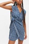 UO Silver Sun Mini Wrap Dress | Urban Outfitters (US and RoW)