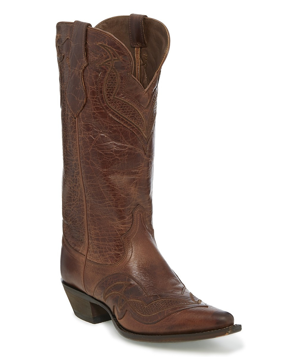 Justin Boots Women's Western Boots - Brown Leather Justin Cowboy Boot - Women | Zulily