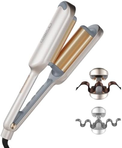 Curling Iron Hair Crimper Waver - TYMO ROVY Beach Waves Curling Wand, Ionic Deep Waver Hair Curle... | Amazon (US)
