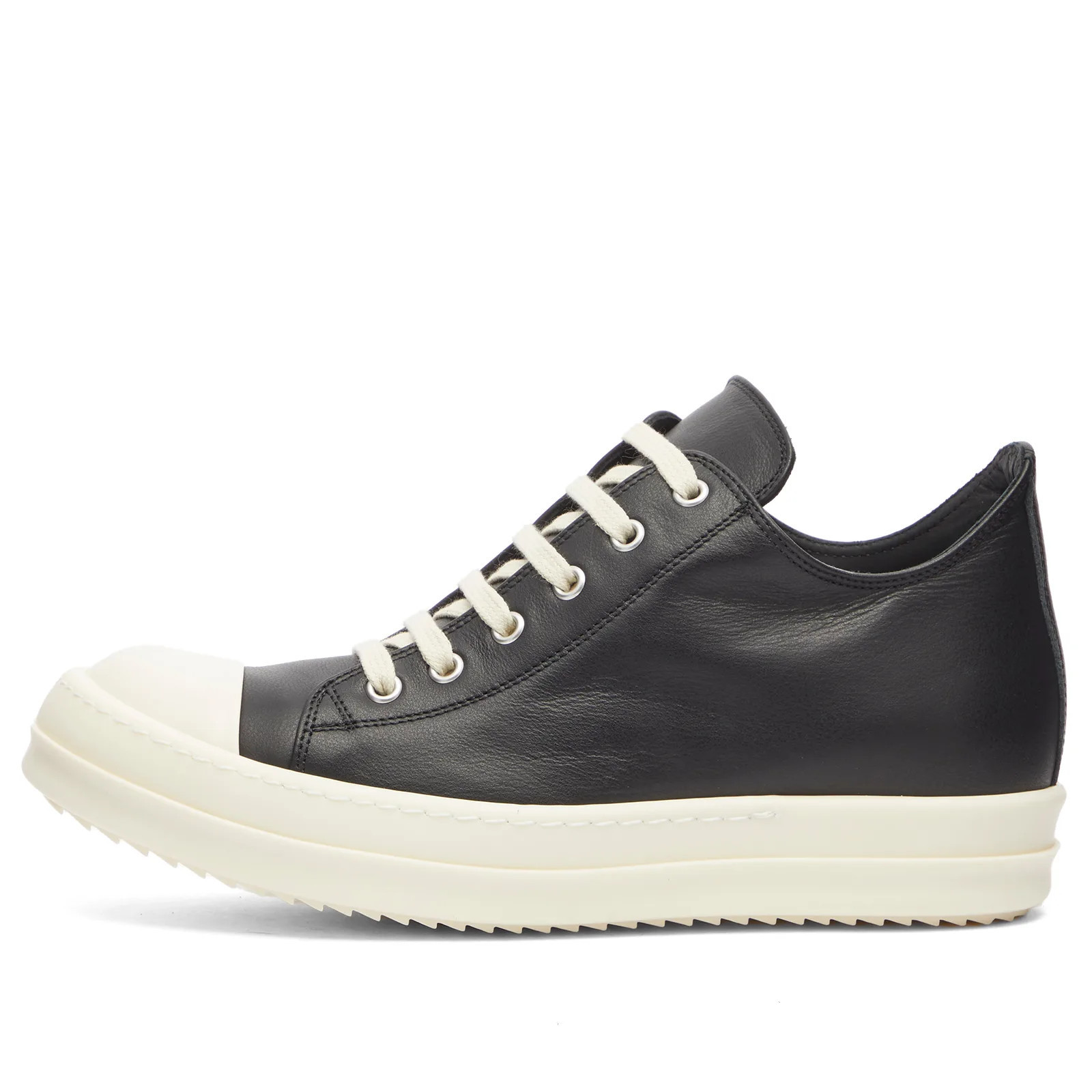Rick Owens Women's Low Sneakers Black/Milk | END. Clothing