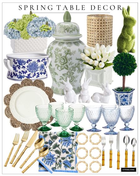 Gorgeous spring and Easter table decor in blue and green! 

#LTKFind #LTKstyletip #LTKhome