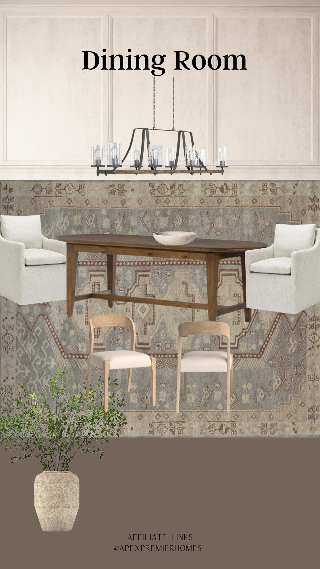 Moody dining room inspiration 

Wooden dining room table | dining room chairs | McGee and Co rug | transitional dining room | dining room light fixture 

#LTKHome #LTKStyleTip