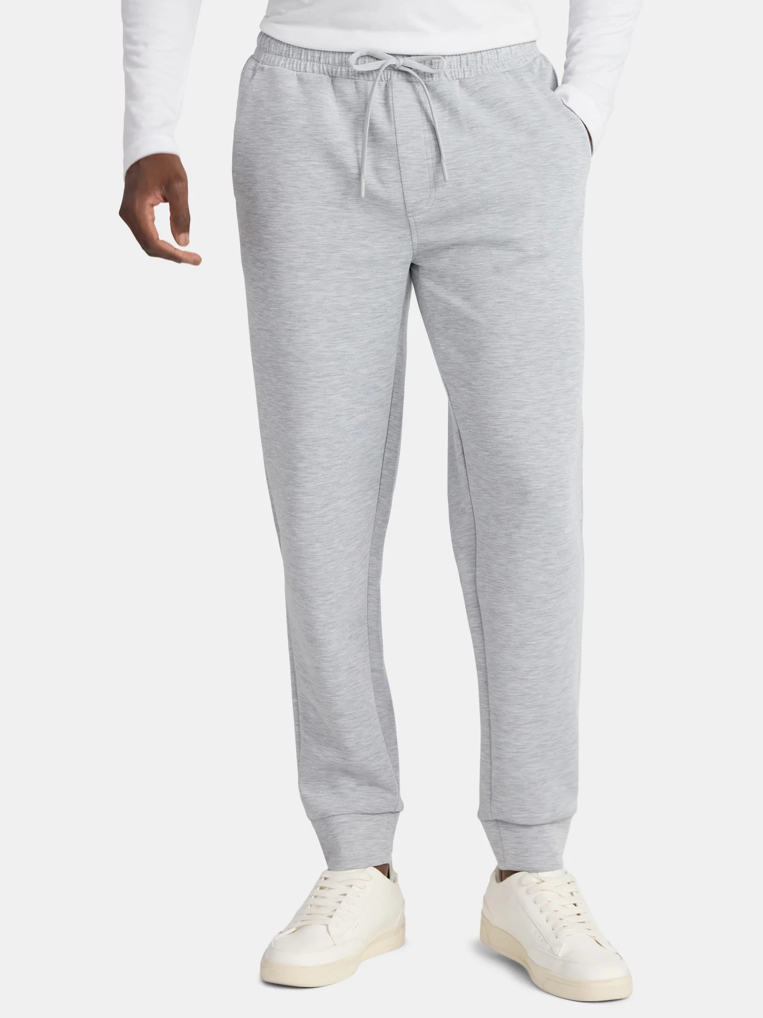 Athletic Works Men's and Big Men's Fusion Double Knit Joggers Pants, Sizes S-5XL - Walmart.com | Walmart (US)