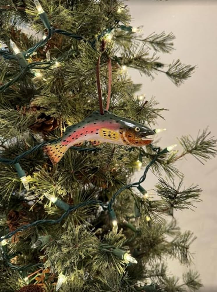 Generic 4"" Wooden Trout Ornament | Amazon (US)