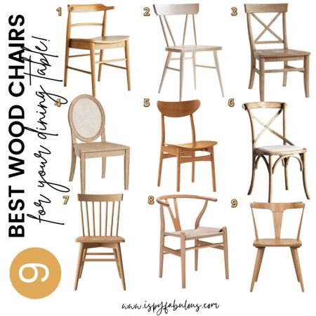 So many great wood dining chairs! These 9 are timeless, well made, and have great style. 

#LTKhome #LTKfindsunder100 #LTKsalealert