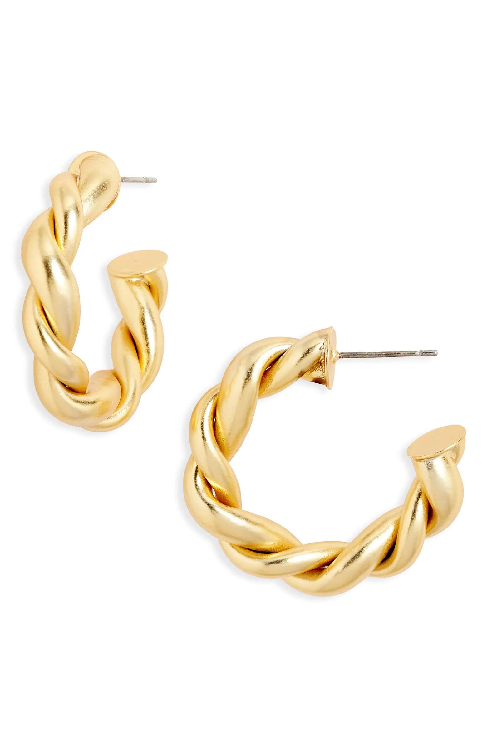 Karine Sultan Twisted Braid Hoop Earrings | Nordstrom | Nordstrom