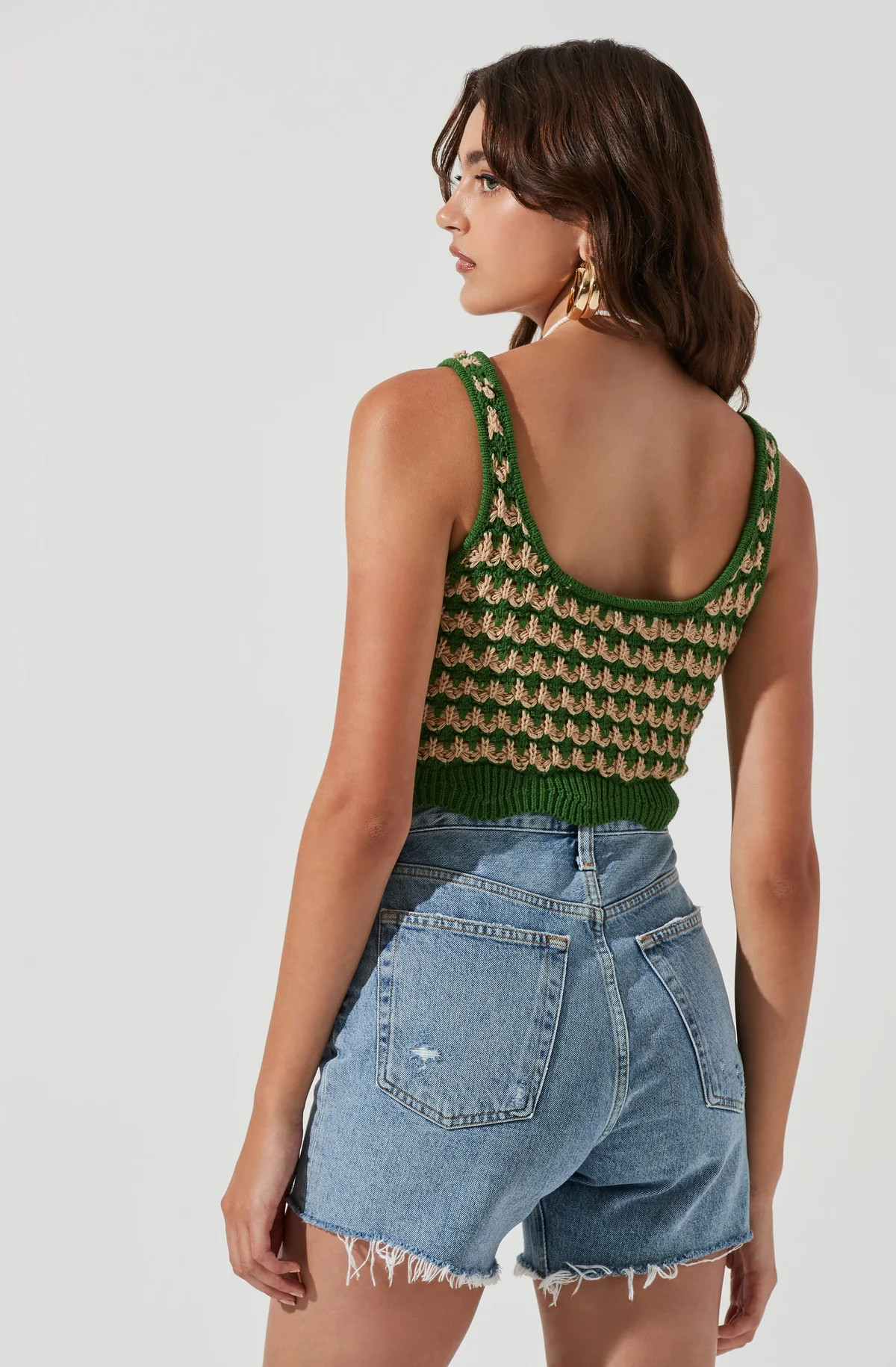 Garber Crochet Crop Tank Top | ASTR The Label (US)