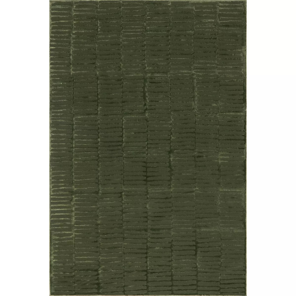 Nuloom Kailani Geometric Pet Friendly Textured Machine Washable Area Rug, 5' x 8', Green | Target