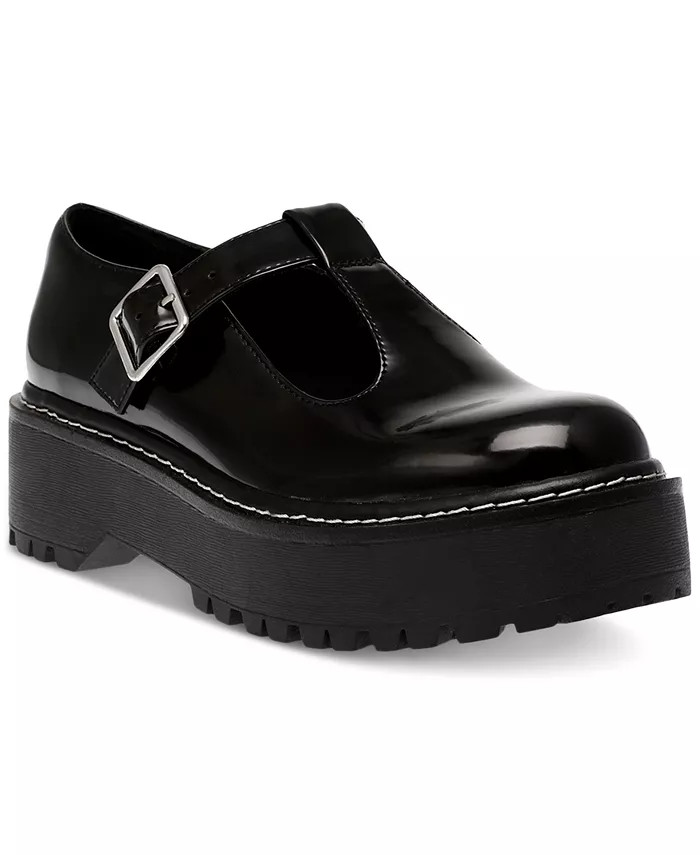 Wild Pair Amalie T-Strap Mary Jane Flats, Created for Macy's - Macy's | Macy's