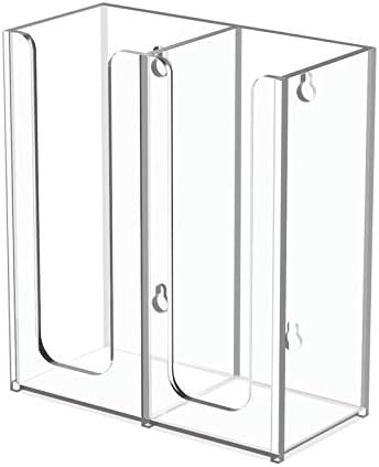 Richboom Acrylic Coffee Cup and Lid Storage Organizer Holder, 2 Compartments, Clear | Amazon (US)