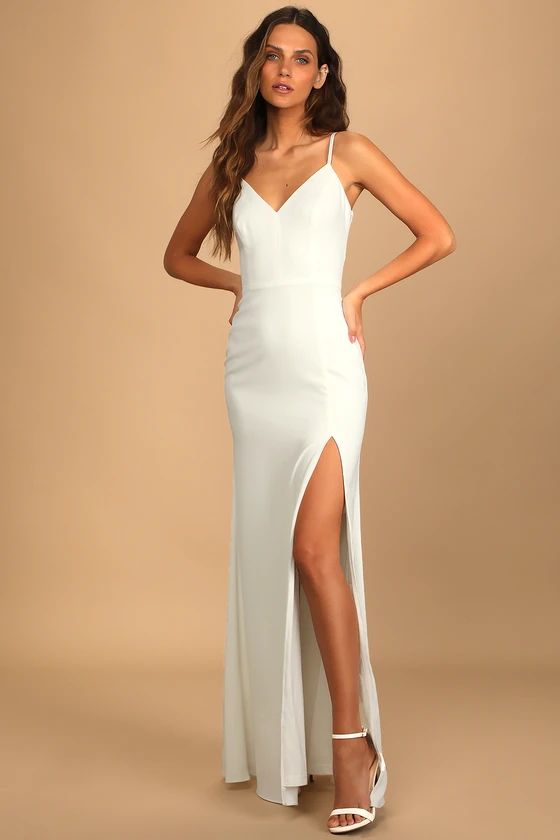 Vow of Romance White Cutout Maxi Dress | Lulus (US)