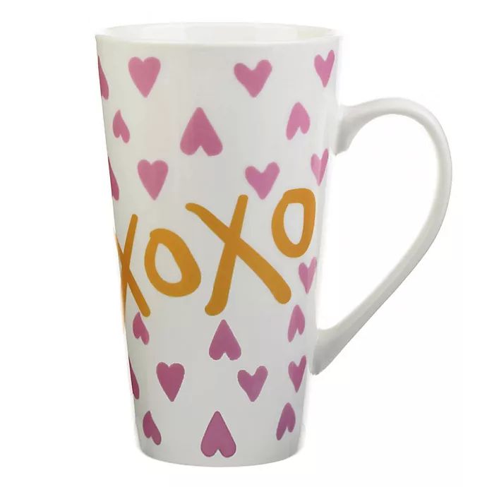 Formations Hearts "XOXO" Latte Mug in Pink/White | Bed Bath & Beyond